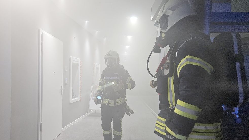Die Feuerwehr rückte zur Bankfiliale aus. Foto: Feuerwehr