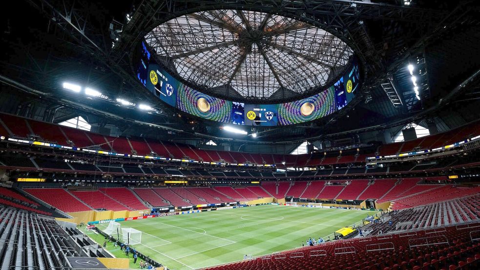 Das Mercedes-Benz Stadium in Atlanta ist voll klimatisiert. (Archivbild) Foto: Sven Hoppe