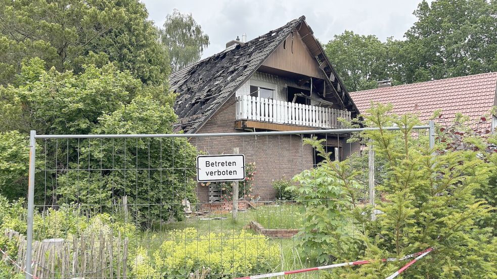 Das Haus der Familie ist vollkommen ausgebrannt. Foto: Lasse Paulsen