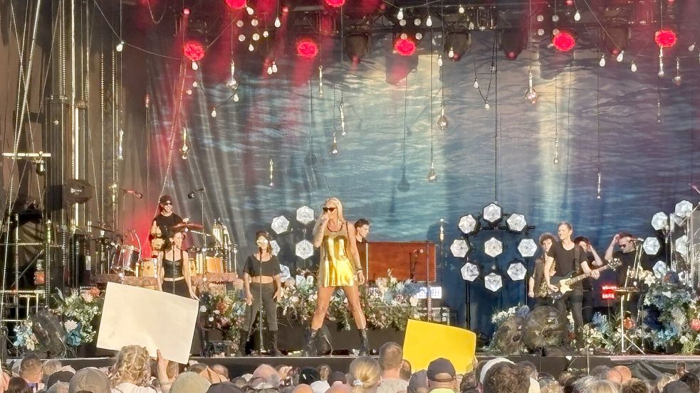Am Wochenende 20./21. Juni startet die Open-Air-Saison auf dem Auricher Mehrzweckgelände. Im vergangenen Jahr war dabei unter anderem Sarah Connor zu Gast. Foto: Archiv/Mieke Matthes