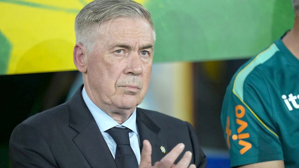 Brasiliens Trainer bei der Titeljagd: Carlo Ancelotti. (Archivbild) Foto: Silvia Izquierdo/AP/dpa
