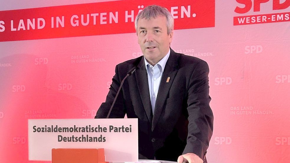 Johann Saathoff zog nach 13 Jahren als Vorsitzender des SPD-Unterbezirks Aurich Bilanz. Foto: Rebecca Kresse