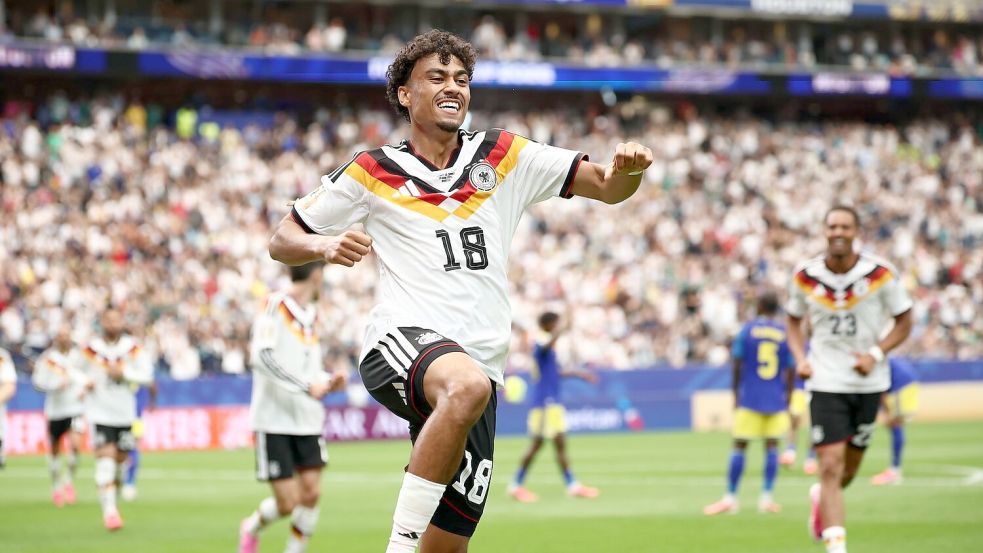 Der Shootingstar im deutschen WM-Team: Nathaniel Brown. Foto: Christian Charisius/dpa