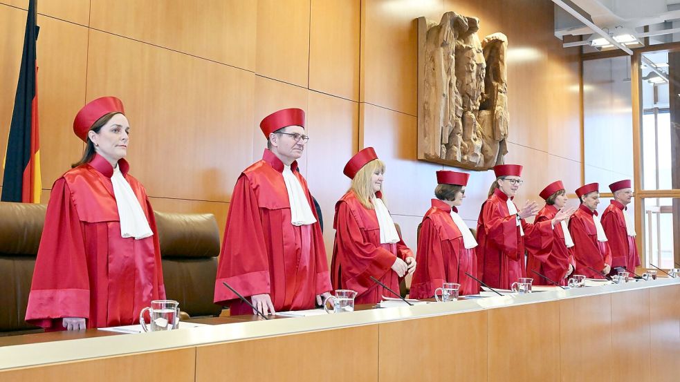 Der zweite Senat verhandelt eine Organklage der Grünen-Fraktion im Bundestag. (Archivbild) Foto: Uli Deck