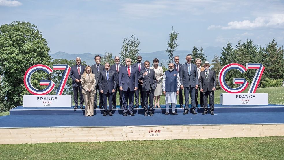 Gute Stimmung bei einem G7-Gipfel mit Trump. Das gab es lange nicht. Foto: Michael Kappeler/dpa-Pool/dpa