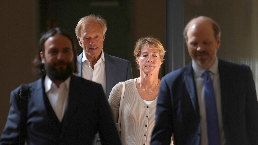 Christina Block auf dem Weg ins Gericht. Foto: Marcus Brandt/dpa