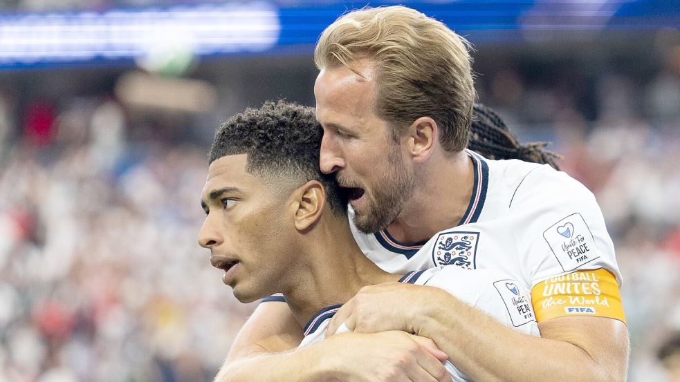 Sorgten für Highlights: Harry Kane (r.) und Jude Bellingham. Foto: Daniel Mcgregor-Huyer