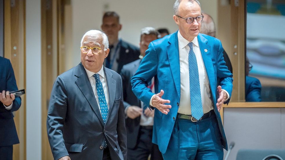 Findet den derzeit diskutierten Vorschlag für den neuen EU-Haushalt deutlich zu hoch: Bundeskanzler Friedrich Merz. Foto: Michael Kappeler/dpa