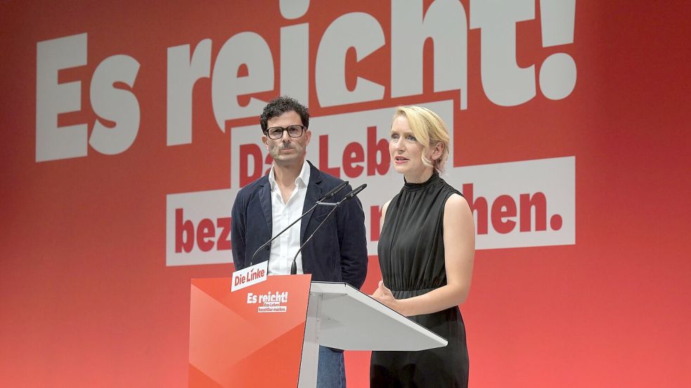 Luigi Pantisano und Ines Schwerdtner sind das neue Führungsduo der Linken. Foto: Michael Bahlo