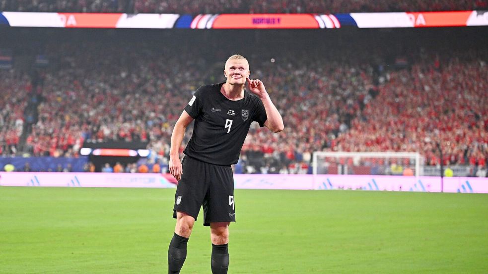 Vier Tore in zwei WM-Spielen: Erling Haaland ist in Topform. Foto: Tom Weller/dpa