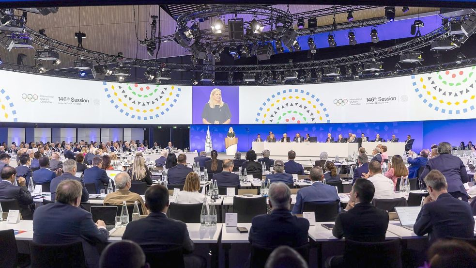 Ohne Gegenstimmen wurde das neue Olympia-Vergabeververfahren vom IOC beschlossen. Foto: Cyril Zingaro/KEYSTONE/dpa