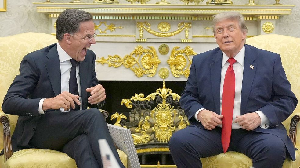 US-Präsident Trump lobt Nato-Generalsekretär Rutte. Foto: Jacquelyn Martin