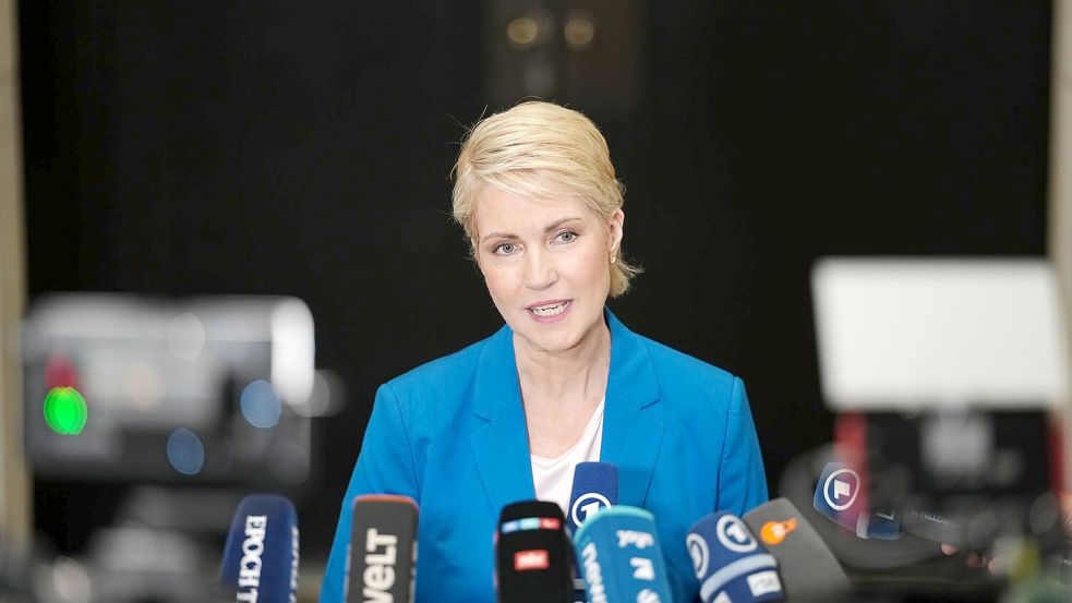 Mecklenburg-Vorpommerns Ministerpräsidentin Manuela Schwesig (SPD) verwies auf die angespannte Finanzlage der Kommunen. Foto: Kay Nietfeld/dpa
