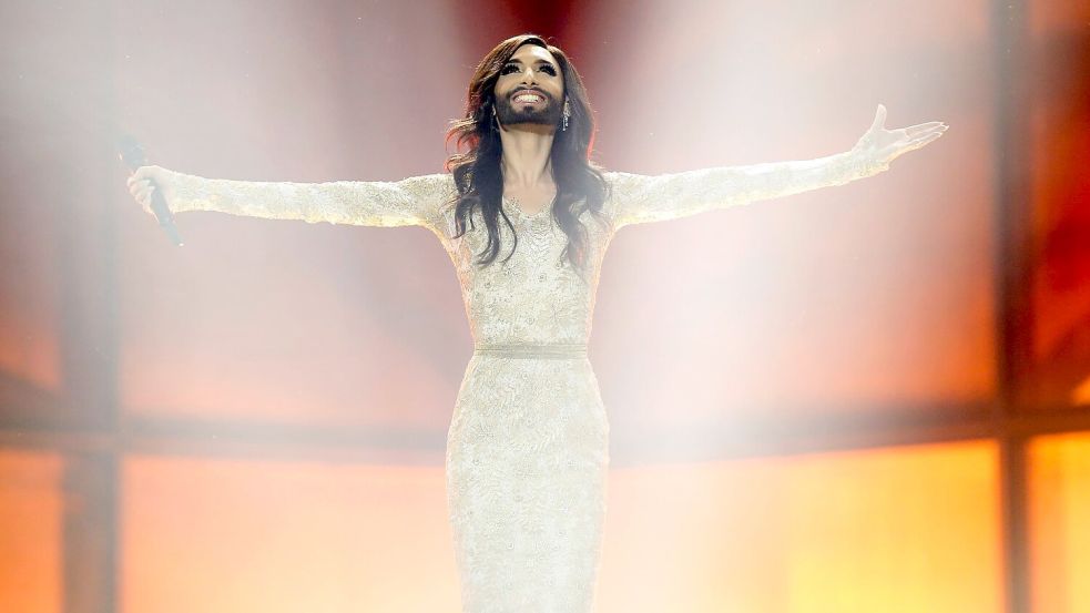 Die Heilige Wilgefortis erinnert vom Aussehen her an die ESC-Ikone Conchita Wurst (Archivbild). Foto: Jörg Carstensen/dpa
