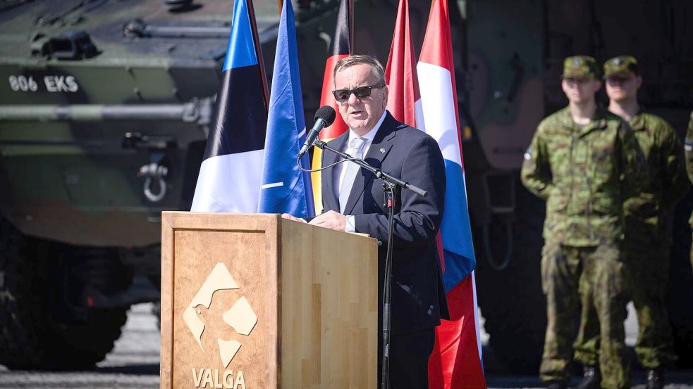 Verteidigungsminister Boris Pistorius in Valga. Foto: Bernd von Jutrczenka