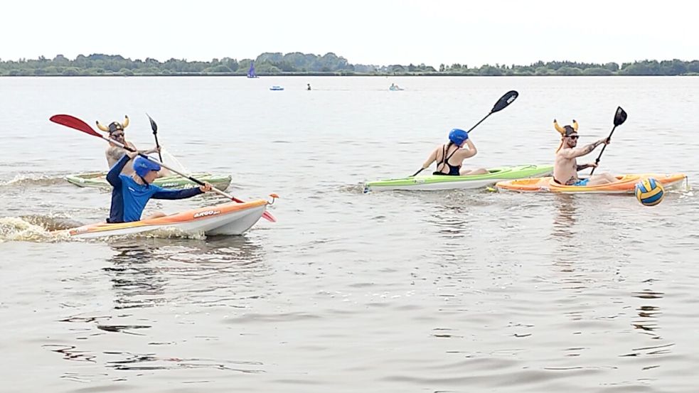 Im Halbfinale verloren die unübersehbaren „Vikings“ gegen die „Wasserballer“. Foto: privat