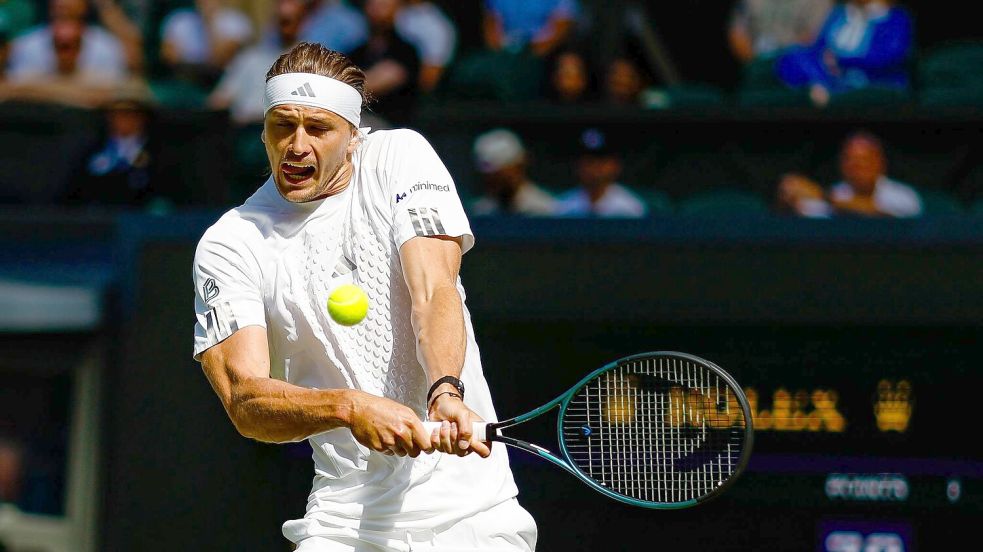 Alexander Zverev hat in der ersten Runde Probleme, setzt sich aber durch. Foto: Frank Molter