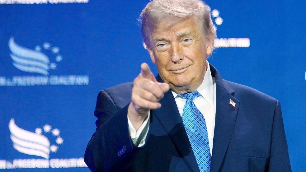 Trump verdiente Hunderte Millionen mit Krypto-Geschäften. (Archivbild) Foto: Julia Demaree Nikhinson