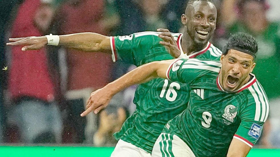 Jiménez traf für Mexiko, der Co-Gastgeber ist noch immer ohne Gegentor. Foto: Natacha Pisarenko