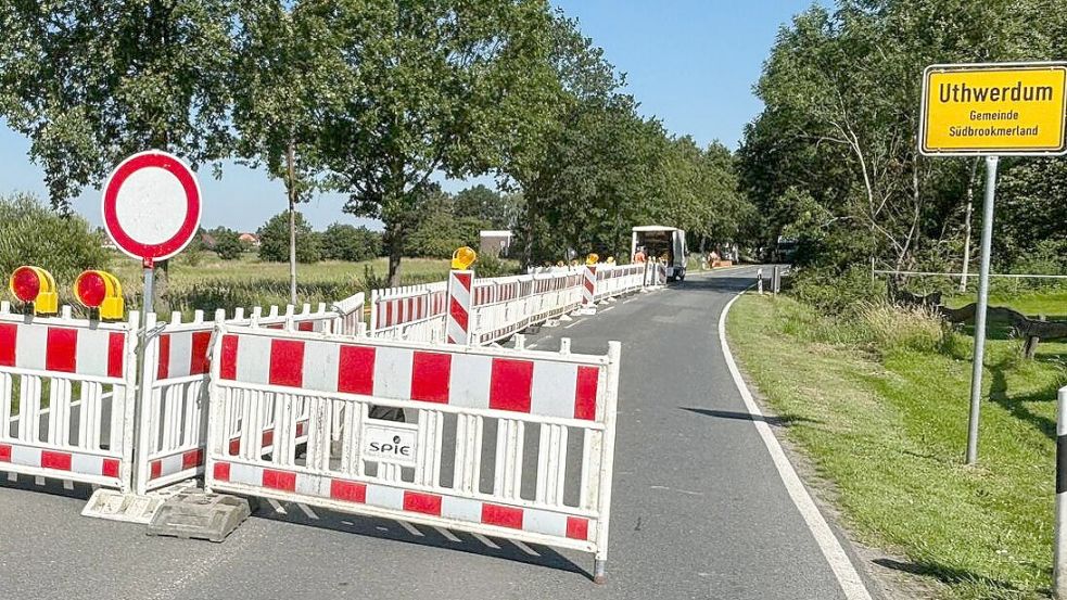 Schon im Sommer 2024 wurde die Uthwerdumer Straße im Bereich der Zentralklinik für Bauarbeiten gesperrt.