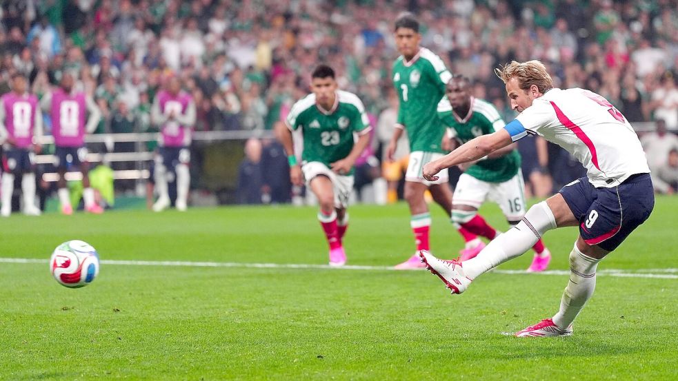 Harry Kane behielt beim Elfmeter die Nerven. Foto: Bradley Collyer