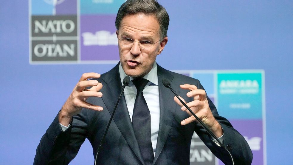 Aus Sicht von Nato-Generalsekretär Mark Rutte geht die Entwicklung der Verteidigungsausgaben in die richtige Richtung. Foto: Hussein Malla