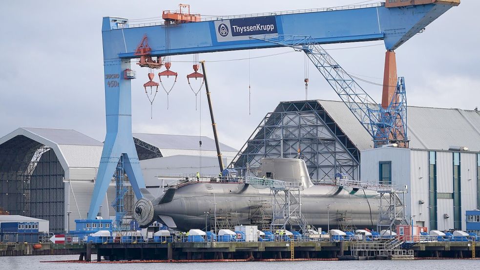 Die U-Boote für Kanada sollen unter anderem in Kiel gebaut werden. (Archivbild) Foto: Marcus Brandt