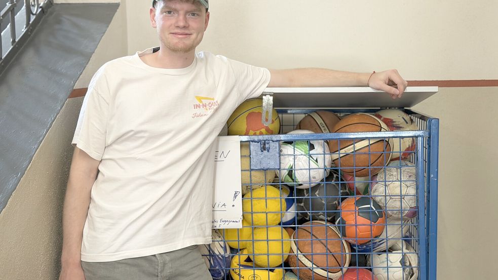 Sport lohnt sich: Die Bälle aber hat Benedikt Knillmann im Käfig gelassen und sich schon früh für das Rudern entschieden. Foto: Matthias Liedtke