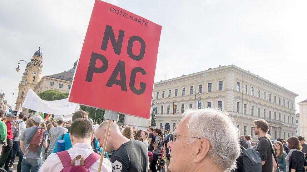 Gegen das bayerische Polizeiaufgabengesetz (PAG) wurde protestiert. (Archivbild) Foto: Peter Kneffel/dpa