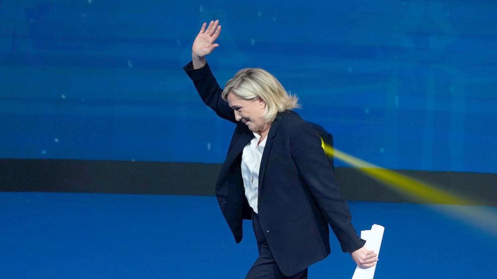Marine Le Pen will Frankreichs nächste Präsidentin werden. (Archivbild) Foto: Paul White/AP/dpa
