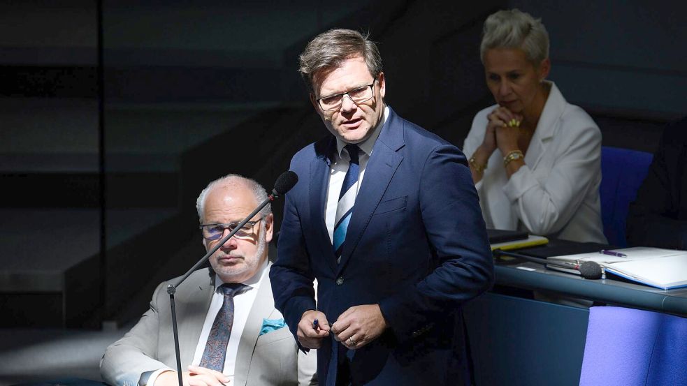 Bundesumweltminister Carsten Schneider stellte sich im Bundestag den Fragen der Abgeordneten. Foto: Bernd von Jutrczenka