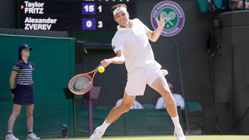 Taylor Fritz hatte zuvor sieben Mal nacheinander gegen Alexander Zverev gewonnen. Foto: Andrew Matthews