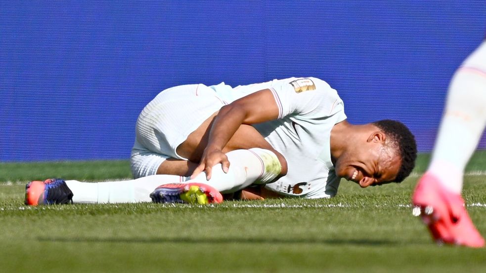 Tat sich weh gegen Marokko: Kylian Mbappé. Foto: Tom Weller/dpa