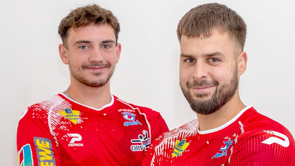 Lucas Drees (links) und Vukasin Popovic spielen in der neuen Saison für den OHV Aurich. Dazu gesellt sich mit Evgeny Vorontsov ein Rückkehrer aus Varel. Foto: privat