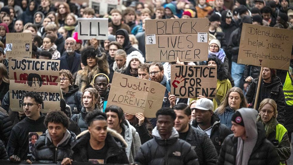Der Tod von Lorenz A. hat über Oldenburg hinaus für Proteste und Demonstrationen gesorgt. Foto: Sina Schuldt/DPA/Archiv