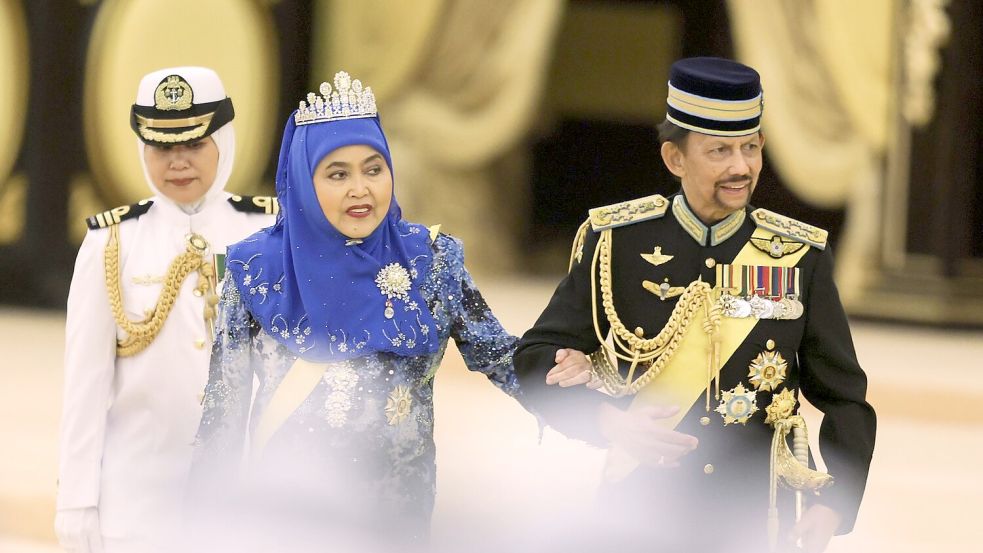 Der Sultan verfügt über geradezu märchenhaften Reichtum. (Archivbild) Foto: Hasnoor Hussain/Reuters Pool/AP/