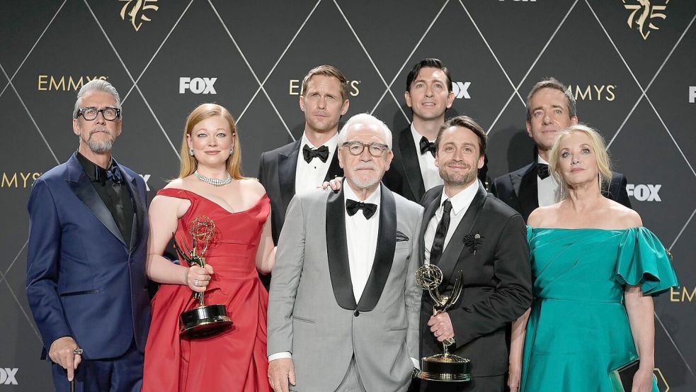 Die Serie „Succession“ räumte viele Preise ab, darunter Emmys und Golden Globes. (Archivbild) Foto: Ashley Landis/AP