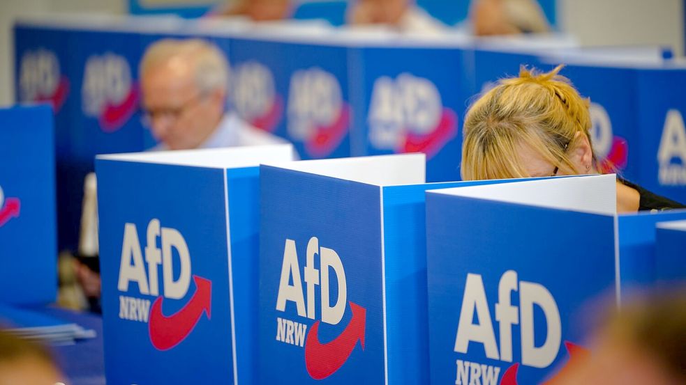 Beim AfD-Wahlparteitag in Marl ist der Machtkampf zwischen zwei innerparteilichen Lagern eskaliert. Foto: Henning Kaiser