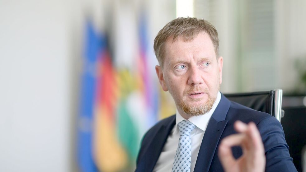 Sachsens Ministerpräsident Kretschmer sagt: „Wir müssen mit jedem reden, der reden will.“ Foto: Robert Michael