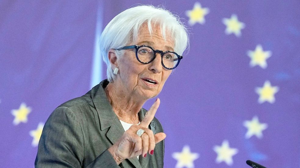 EZB-Präsidentin Christine Lagarde betont angesichts der vielen Krisen und Konflikte immer wieder die Handlungsfähigkeit der Notenbank. Foto: Michael Probst
