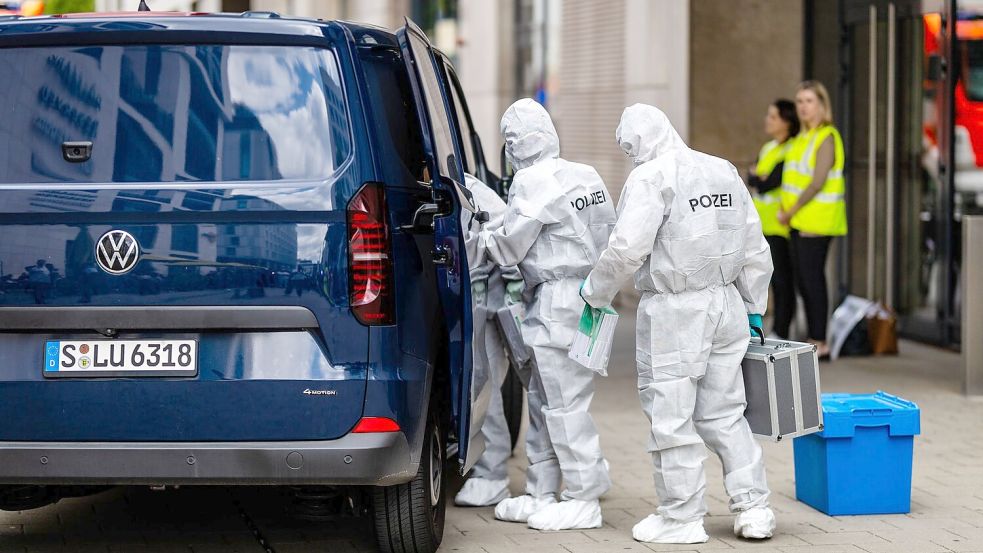 Die Spurensicherung ist im Einsatz. Foto: Christoph Schmidt