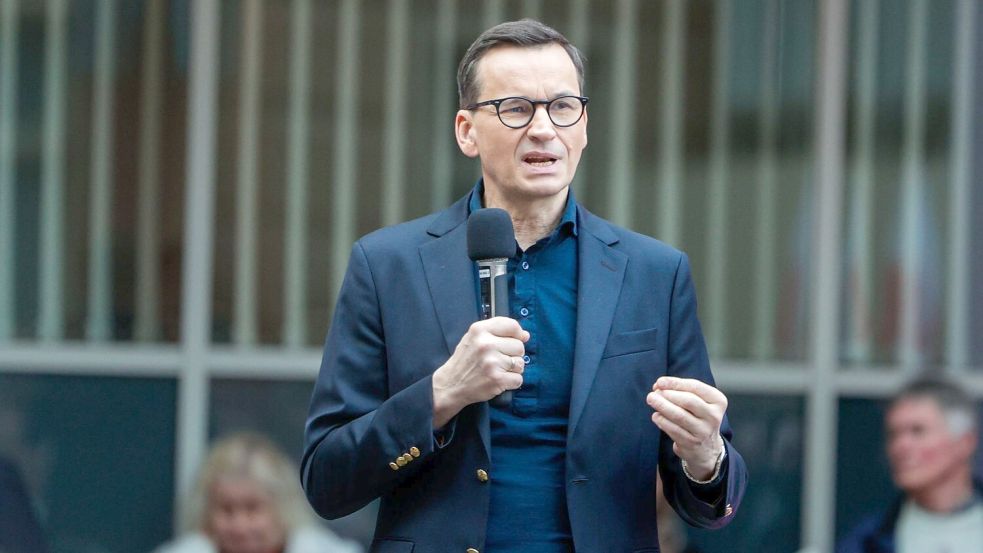 Polens Ex-Regierungschef Mateusz Morawiecki ließ es auf eine Machtprobe mit dem Parteivorsitzenden Jaroslaw Kaczynski ankommen. (Archivbild) Foto: Krzysztof Zatycki