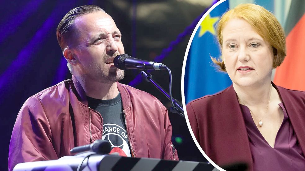 Rapper Danger Dan sollte gemeinsam mit dem Pianisten Igor Levit in der ZDF-Sendung „Die Anstalt“ auftreten. Nach der kurzfristigen Absage meldet sich Ex-Ministerin Lisa Paus zu Wort. Foto: dpa/Bernd Wüstneck, dpa/Christoph Soeder