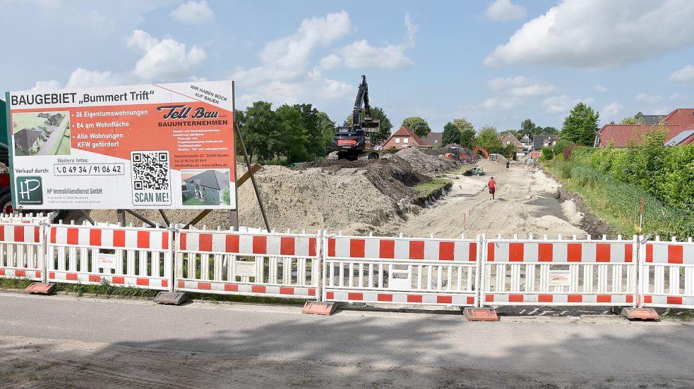 Nach der mehrmonatigen Erschließungsphase soll mit dem Bau der Häuser begonnen werden. Foto: Thomas Dirks