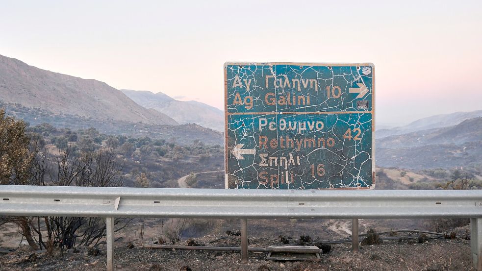 Auch in Griechenland, hier in der Region Rethymno auf der Insel Kreta, kam es jüngst zu Waldbränden. Foto: Giannis Angelakis/AP/dpa