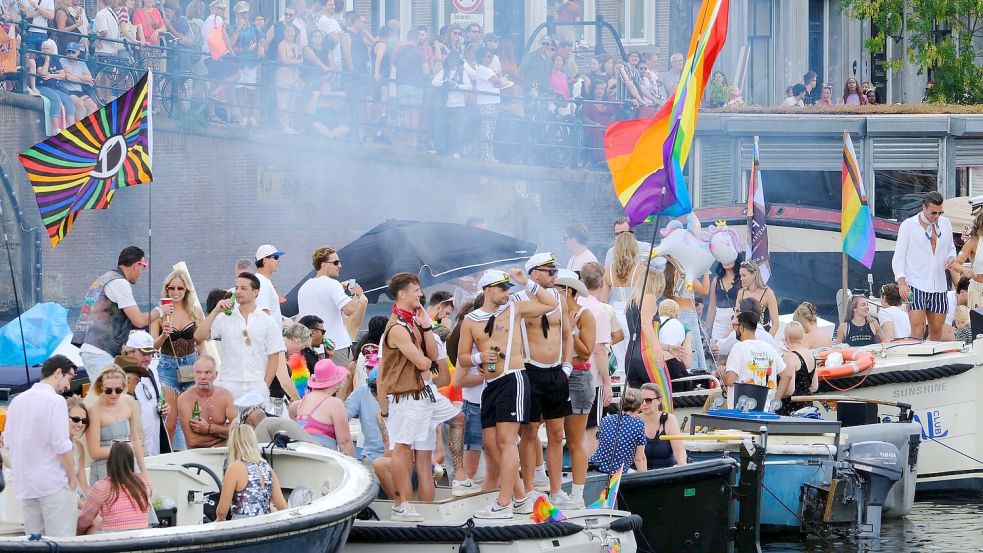 Die Canal Parade in Amsterdam am Samstag, 1. August 2026. Foto: Patrick Post