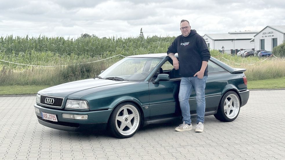 Martin Nessen und sein Schatz: Ein Audi Typ 89 Coupé von 1991. Foto: Eva van Loh