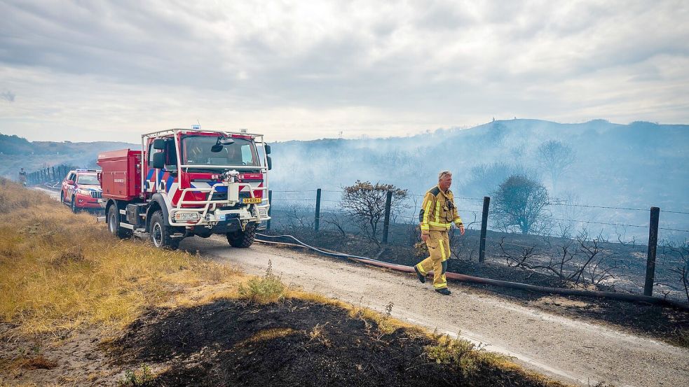 Das Feuer war am Nachmittag ausgebrochen. Foto: Josh Walet
