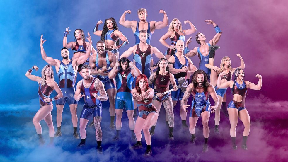 Prime Video und RTL bringen die Show „Gladiators – Die Show der Giganten“ auf den Bildschirm. (Handoutbild) Foto: Pascal Bünning/RTL/dpa