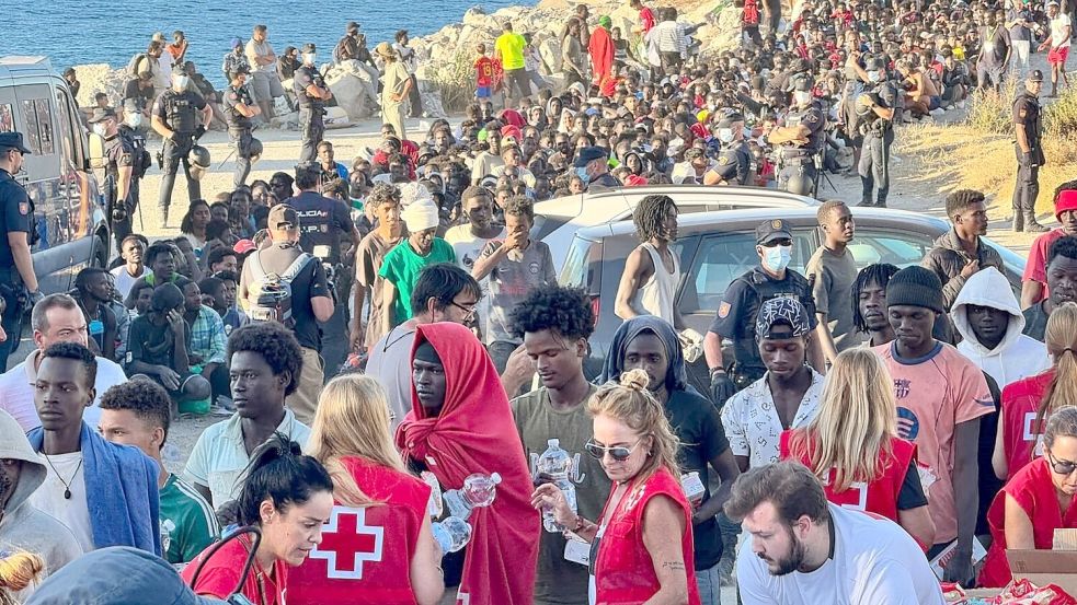Kommt es erneut zum Ausnahmezustand? Spaniens Sicherheitsbehörden befürchten erneuten Ansturm auf Ceuta Foto: picture alliance/dpa/EUROPA PRESS | Iván Zambrano